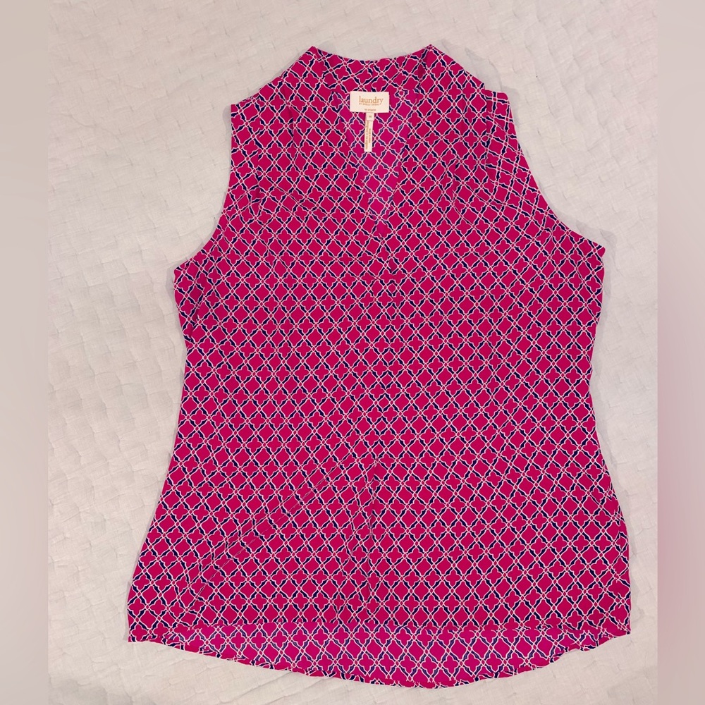 Laundry by Shelli Segal sleeveless top, womens M